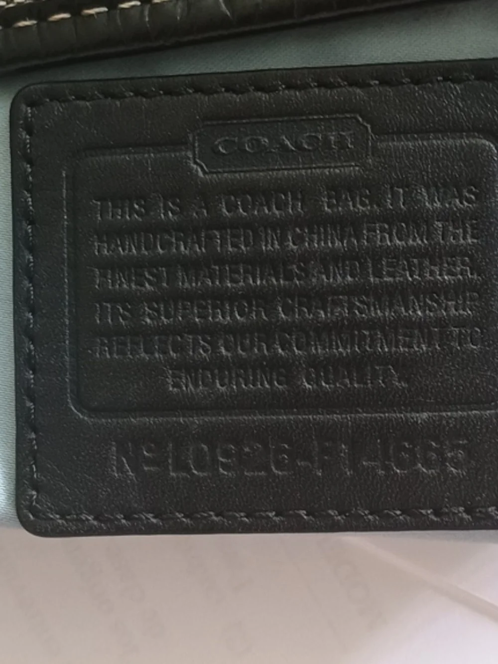 Coach Black and Cream Signature Horse & Carriage Shoulder Bag